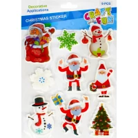 1. Craft With Fun Ozdoba Dekoracyjna Naklejki Na Szybę Świąteczne Mikołaj 481002